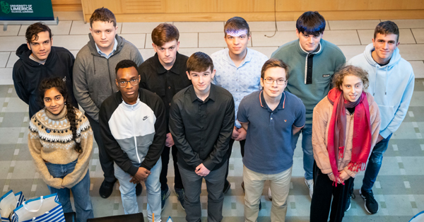 TECS participants looking up to camera